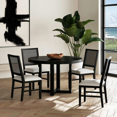 Bahama Breeze Black 5-Piece Standard Height Dining Set - Ornate Home