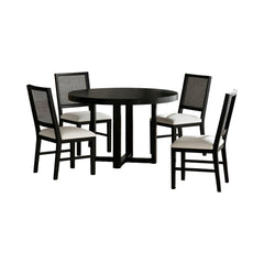 Bahama Breeze Black 5-Piece Standard Height Dining Set - Ornate Home