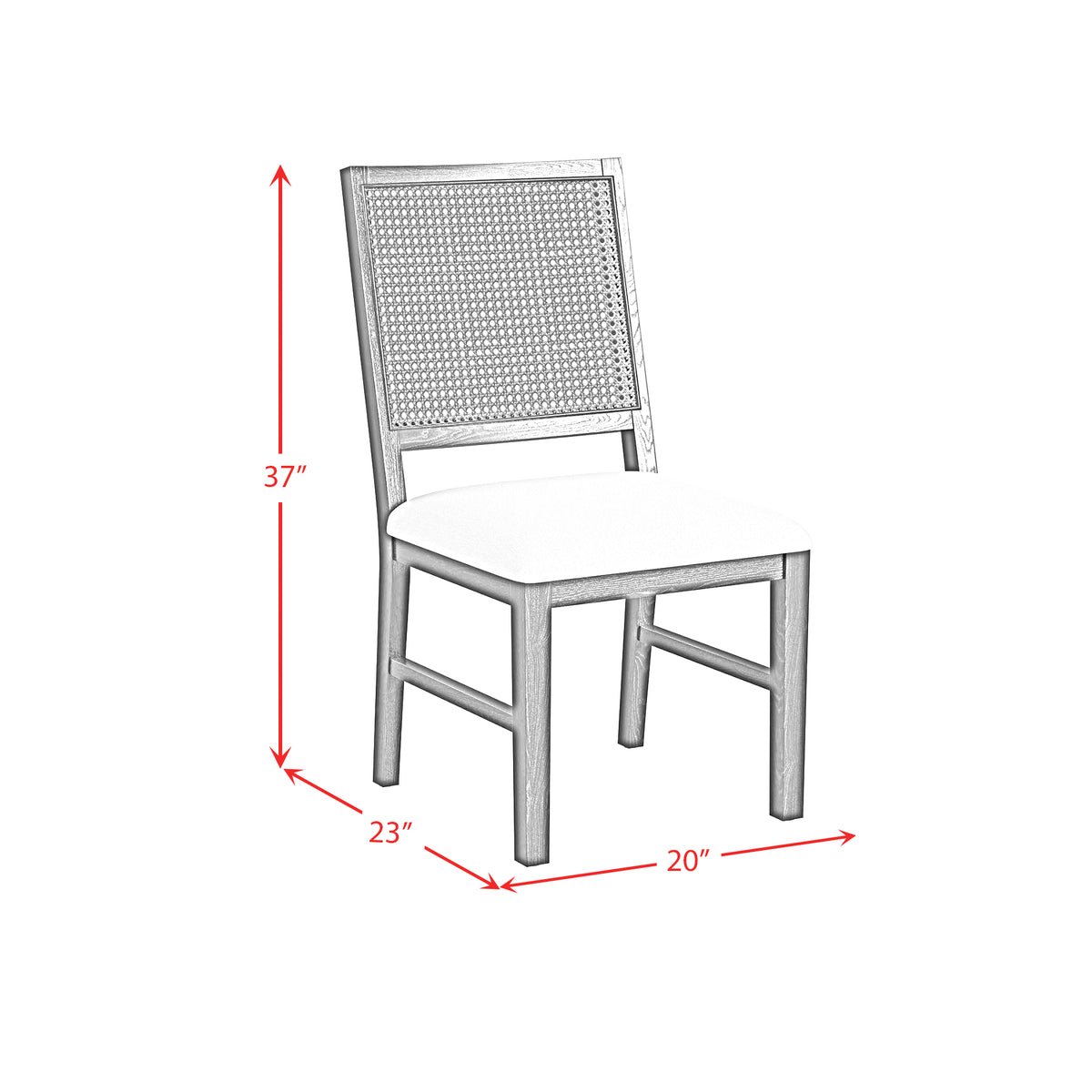 Bahama Breeze Black/White Dining Chair (Set of 2) - Ornate Home