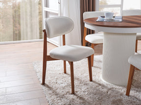 Bahama Walnut/White Dining Chair - Ornate Home