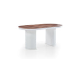 Bahama Walnut/White Dining Table - Ornate Home