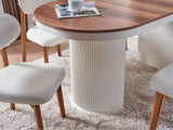Bahama Walnut/White Dining Chair