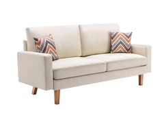 Bahamas Beige 70"W Linen Sofa - Ornate Home