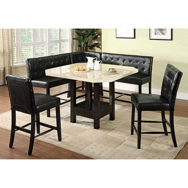 Bahamas Black Corner Counter Height Chair - Ornate Home