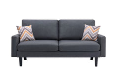 Bahamas Dark Gray 70"W Linen Sofa - Ornate Home