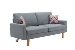 Bahamas Gray 70"W Linen Sofa - Ornate Home