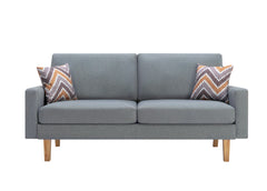Bahamas Gray 70"W Linen Sofa - Ornate Home
