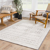 Bahar Cream & Gray Washable Area Rug - Clearance - Ornate Home