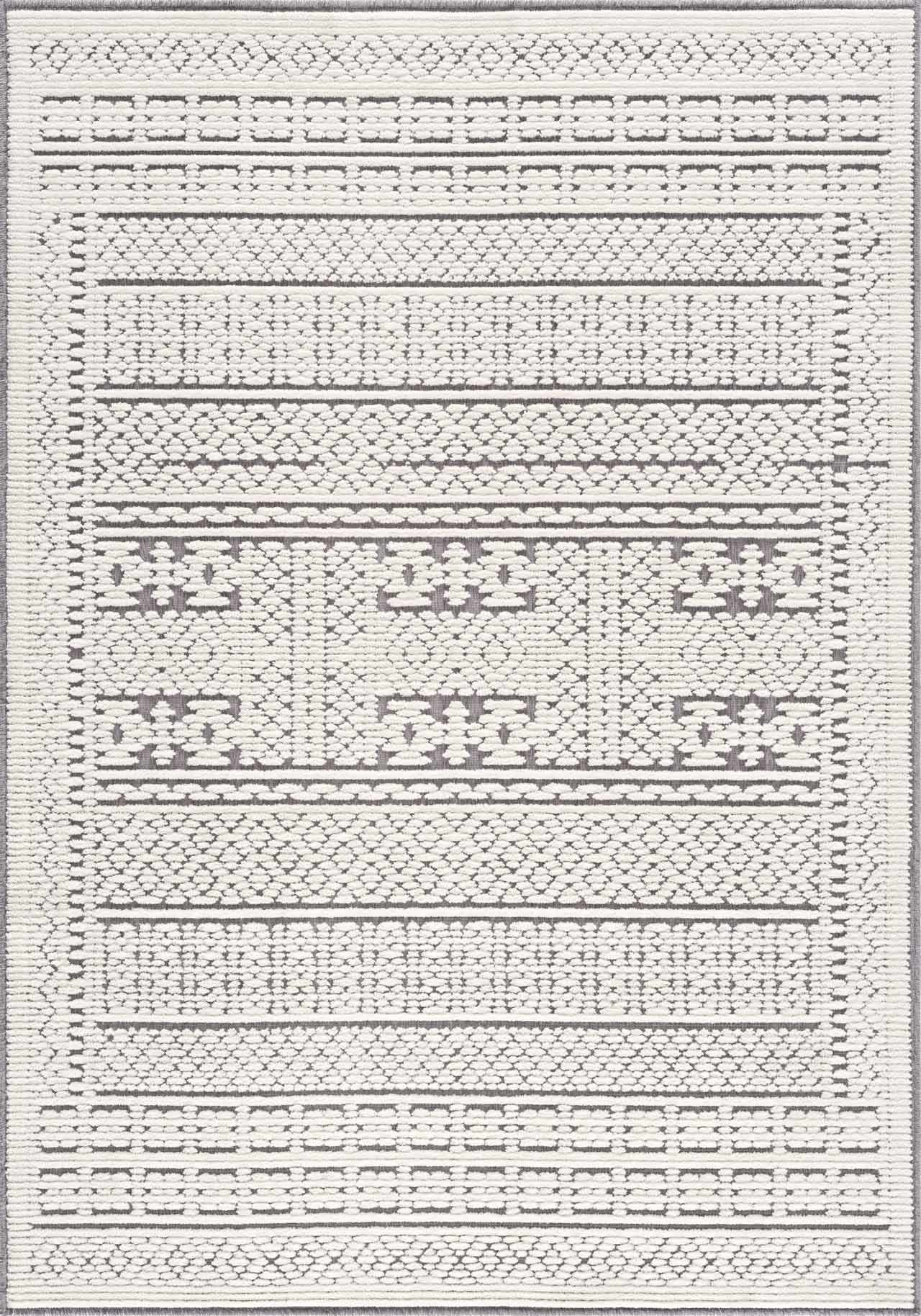 Bahar Cream & Gray Washable Area Rug - Clearance - Ornate Home