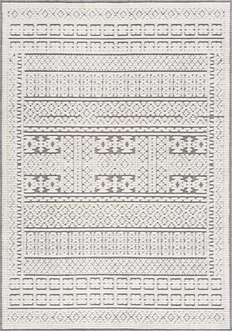 Bahar Cream & Gray Washable Area Rug - Clearance - Ornate Home