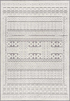 Bahar Cream & Gray Washable Area Rug - Clearance - Ornate Home