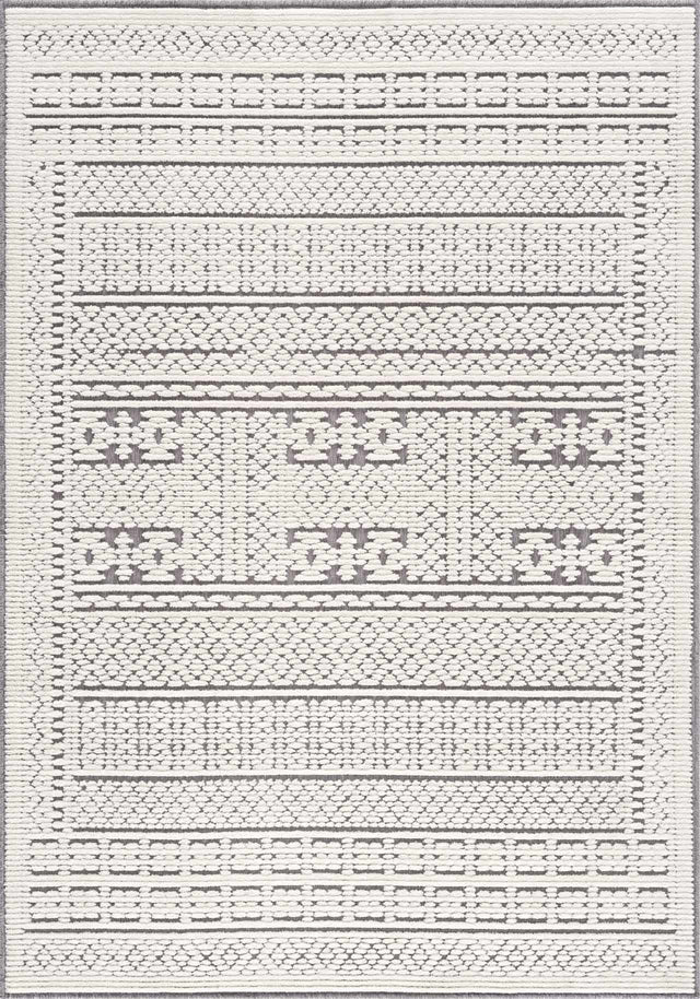 Bahar Cream & Gray Washable Area Rug - Clearance - Ornate Home
