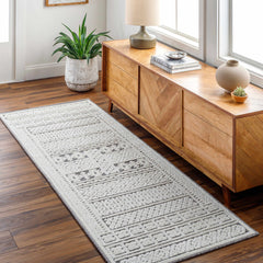 Bahar Cream & Gray Washable Area Rug - Clearance - Ornate Home