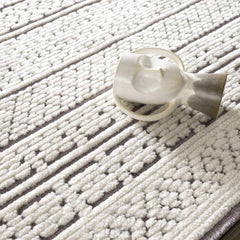 Bahar Cream & Gray Washable Area Rug - Clearance - Ornate Home