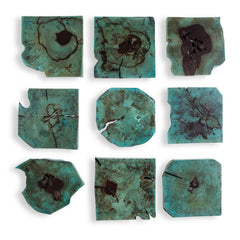 Bahati Blue Wood Wall Décor (Set of 9) - Ornate Home