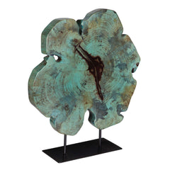 Bahati Wood Blue Sculpture - Ornate Home