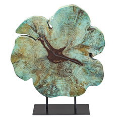 Bahati Wood Blue Sculpture - Ornate Home
