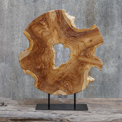 Bahati Wood Brown Natural Sculpture - Ornate Home
