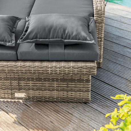 Bahia Tobago Brown/Dark Gray Outdoor Chaise Lounge - Ornate Home