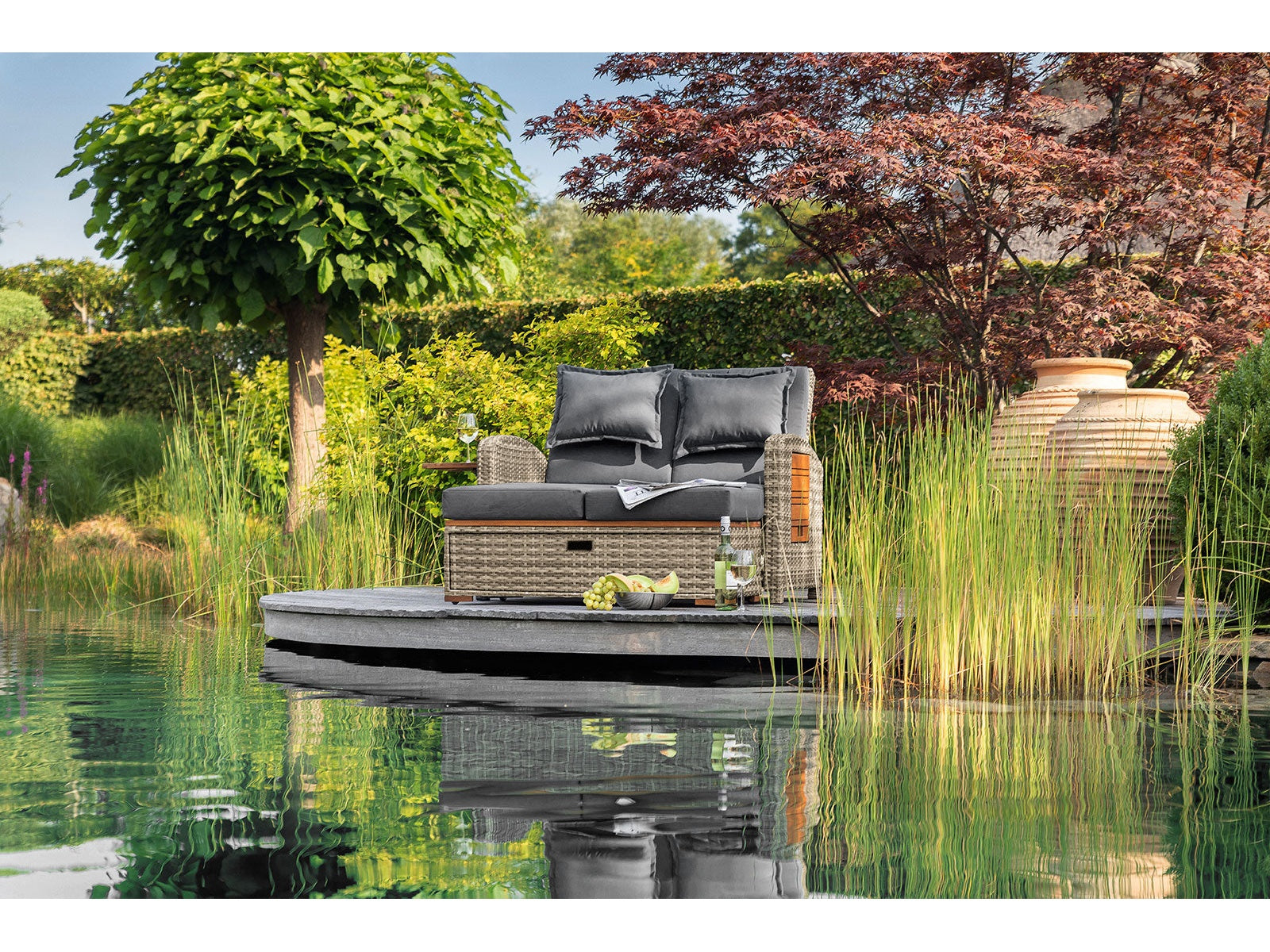 Bahia Tobago Brown/Dark Gray Outdoor Chaise Lounge - Ornate Home