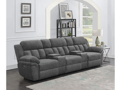 Bahrain Charcoal 5-piece Power Home Theater Seating - Ornate Home