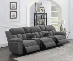 Bahrain Charcoal 5-piece Power Home Theater Seating - Ornate Home