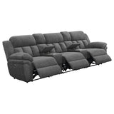 Bahrain Charcoal 5-piece Power Home Theater Seating - Ornate Home