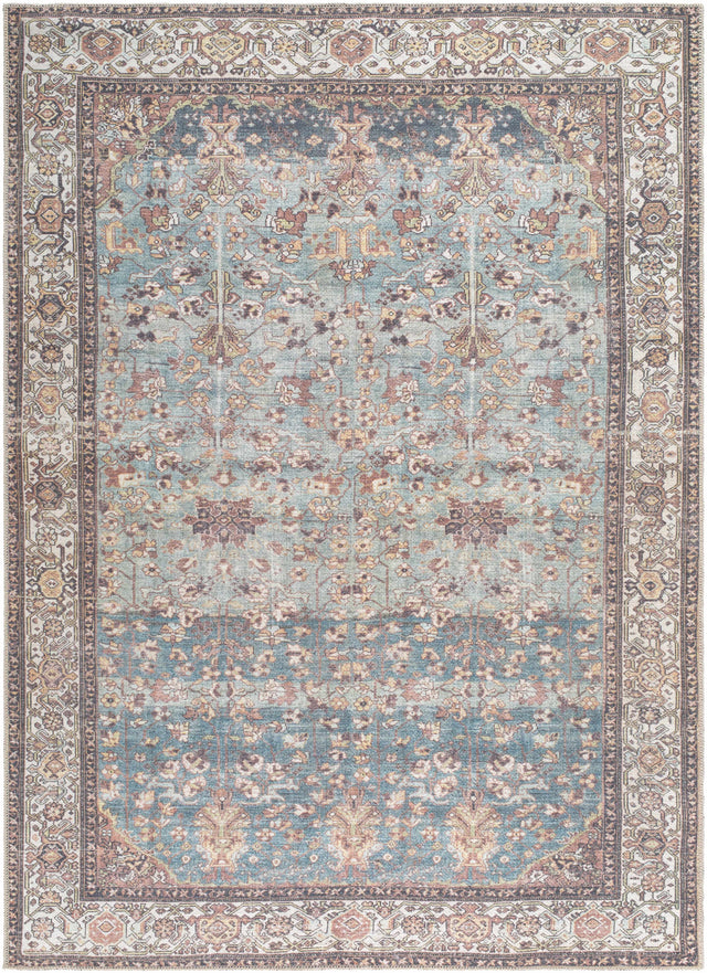 Bahram Vintage Flat Pile Washable Rug - Ornate Home