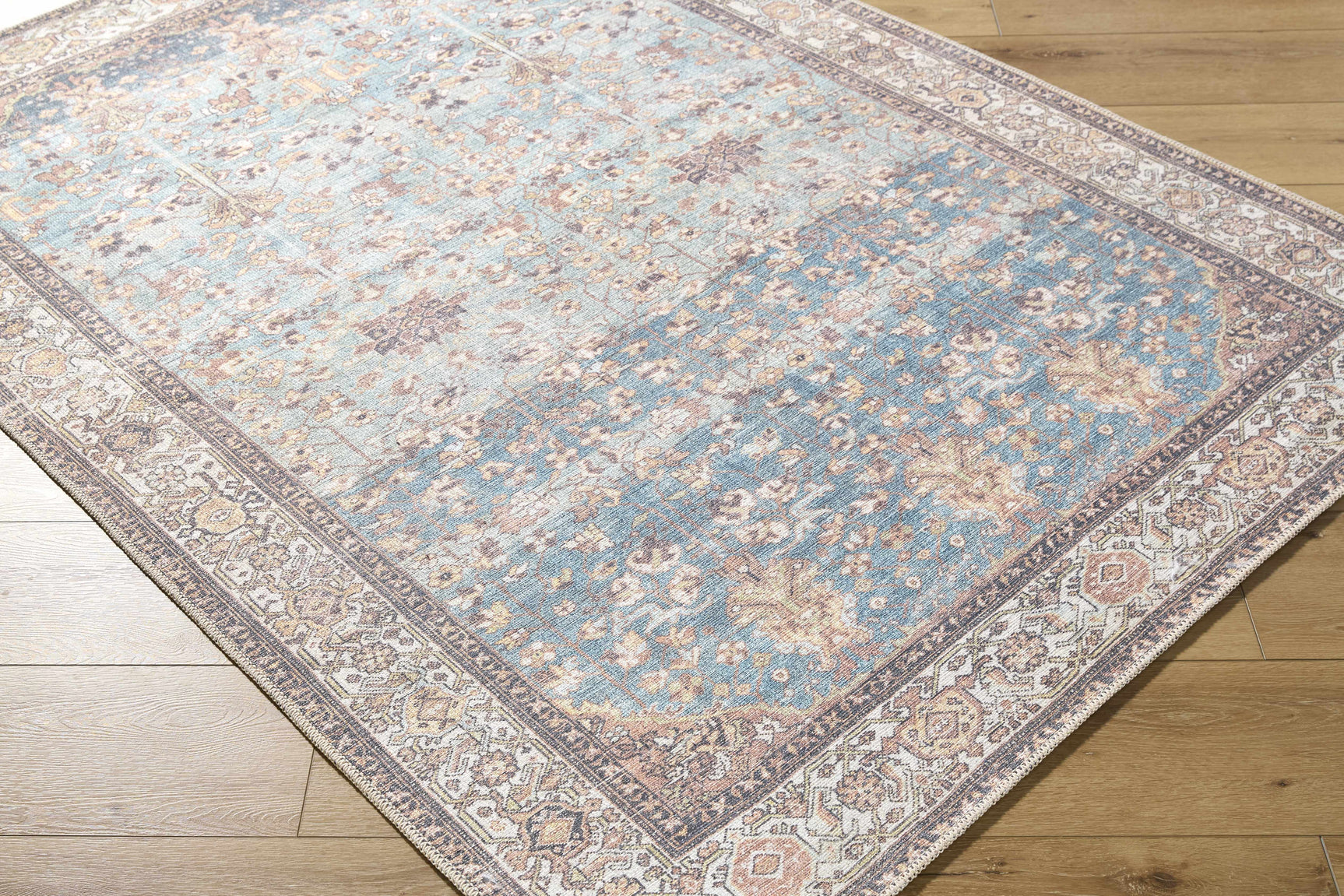 Bahram Vintage Flat Pile Washable Rug - Ornate Home