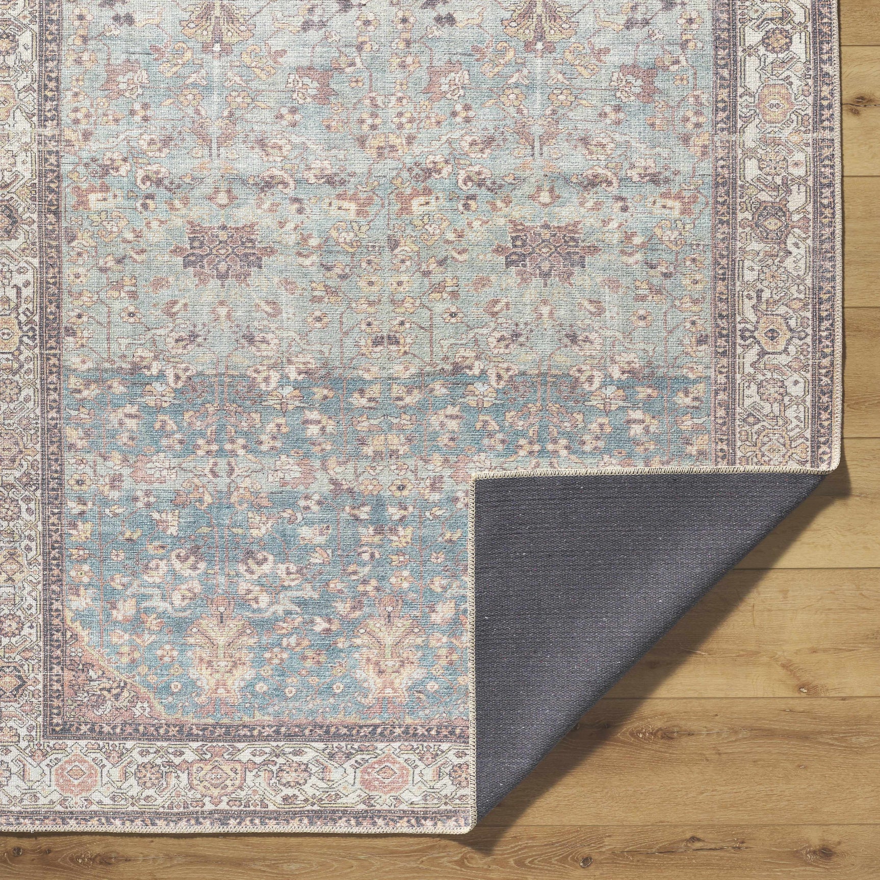 Bahram Vintage Flat Pile Washable Rug - Ornate Home