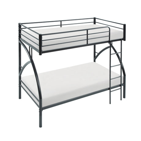Bailey Black Twin/Twin Bunk Bed - Ornate Home