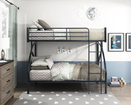 Bailey Black Twin/Twin Bunk Bed - Ornate Home