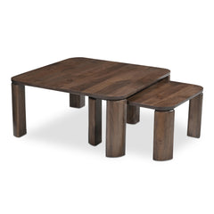 Bailey Deep Brown Nesting Coffee Table - Ornate Home