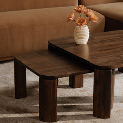 Bailey Deep Brown Nesting Coffee Table - Ornate Home
