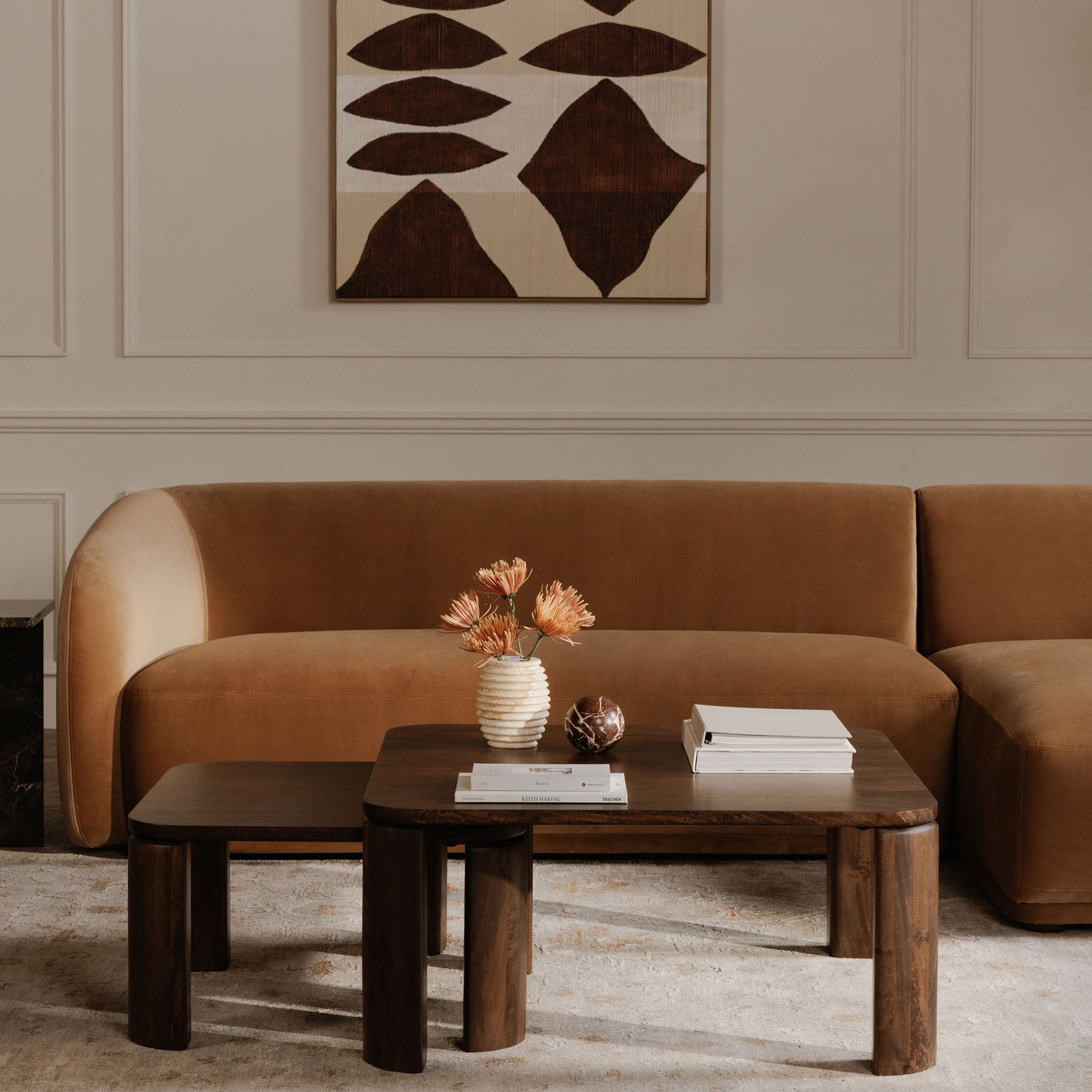 Bailey Deep Brown Nesting Coffee Table - Ornate Home