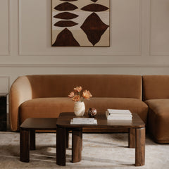 Bailey Deep Brown Nesting Coffee Table - Ornate Home