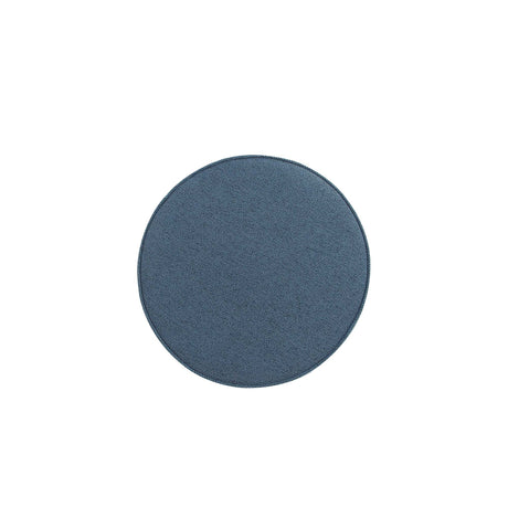 Bailey Ottoman in Blue with Black Feet - Ornate Home