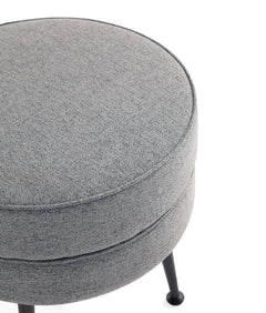 Bailey Ottoman in Grey with Black Feet - Ornate Home