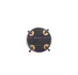 Bailey Ottoman in Grey with Gold Feet (set of 2) - Ornate Home