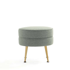 Bailey Ottoman in Multicolor with Gold Feet (set of 4) - Ornate Home