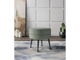 Bailey Ottoman in Sage Green with Black Feet - Ornate Home