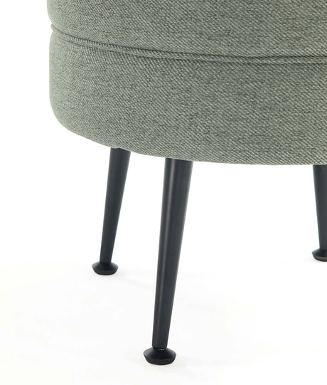Bailey Ottoman in Sage Green with Black Feet - Ornate Home