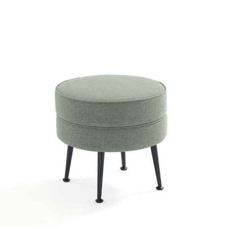 Bailey Ottoman in Sage Green with Black Feet - Ornate Home