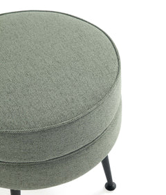 Bailey Ottoman in Sage Green with Black Feet (set of 2) - Ornate Home
