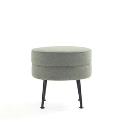 Bailey Ottoman in Sage Green with Black Feet (set of 2) - Ornate Home