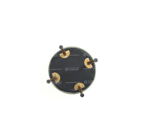 Bailey Ottoman in Sage Green with Gold Feet - Ornate Home