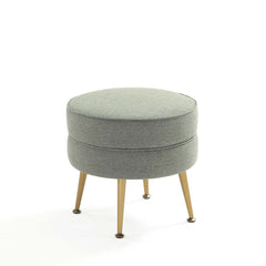 Bailey Ottoman in Sage Green with Gold Feet - Ornate Home