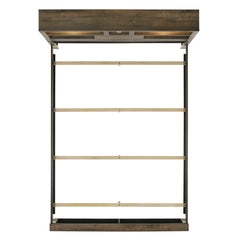 Bailey Walnut 3-Piece Full Bookcase Panel Bedroom Set with Bluetooth - Ornate Home
