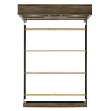 Bailey Walnut 4-Piece Queen Bookcase Panel Bedroom Set with 2 Nightstands & Chest - Ornate Home