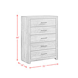 Bailey Walnut 5-Piece Twin Bookcase Panel Bedroom Set with Bluetooth - Ornate Home